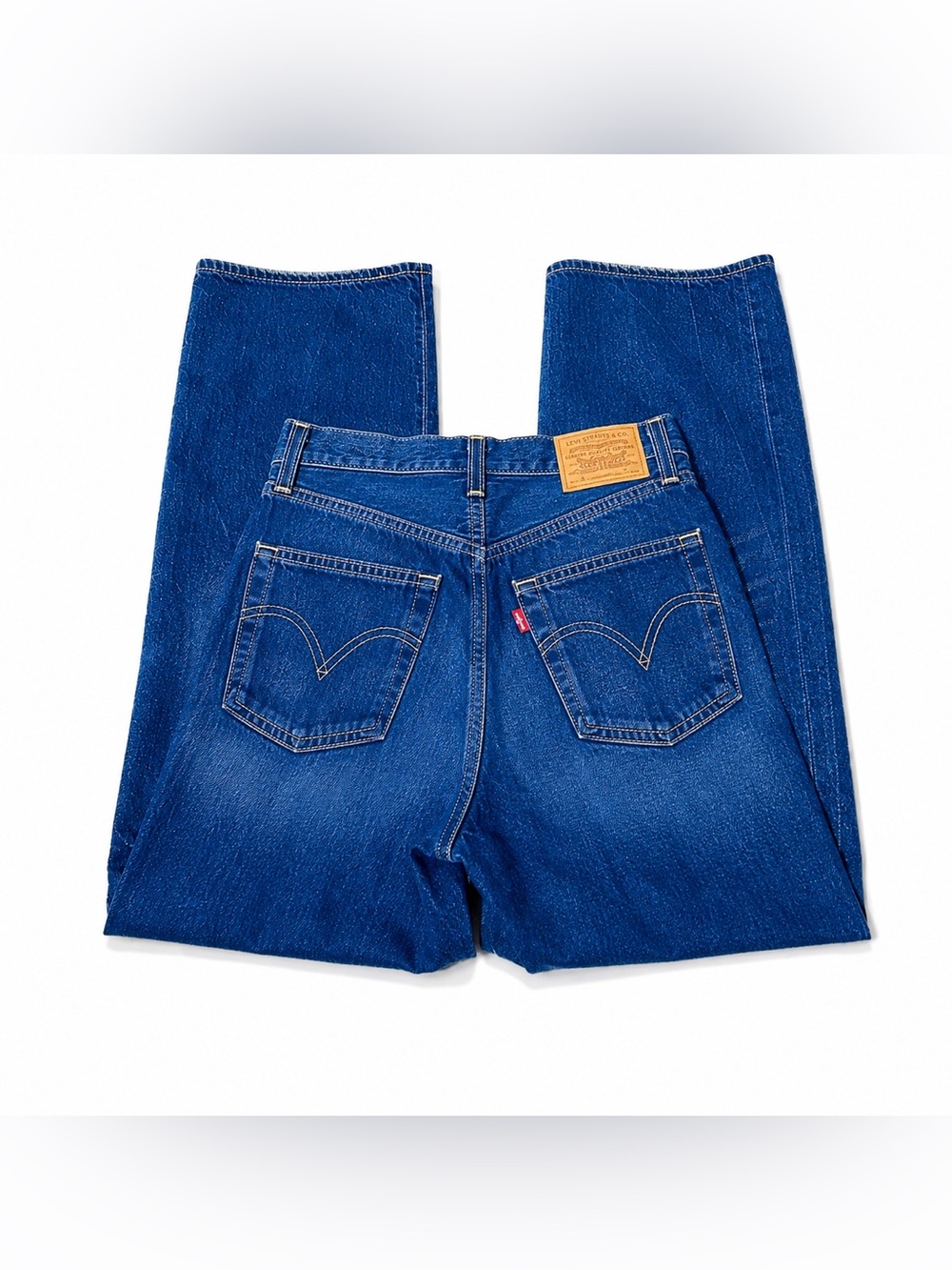 Levi’s Ribcage Straight High Rise Button Fly Jeans Women size 25 Premium Denim
